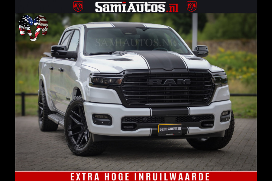 Dodge Ram 1500 Laramie Night | 420Pk 636 Nn | Extra Groot Scherm + Passagiers Scherm | Comfortabele Dubbele Cabine met Royale 5 Zitplaatsen | Nu Leverbaar uit Voorraad | Voorraad Nr 2223 - 5047