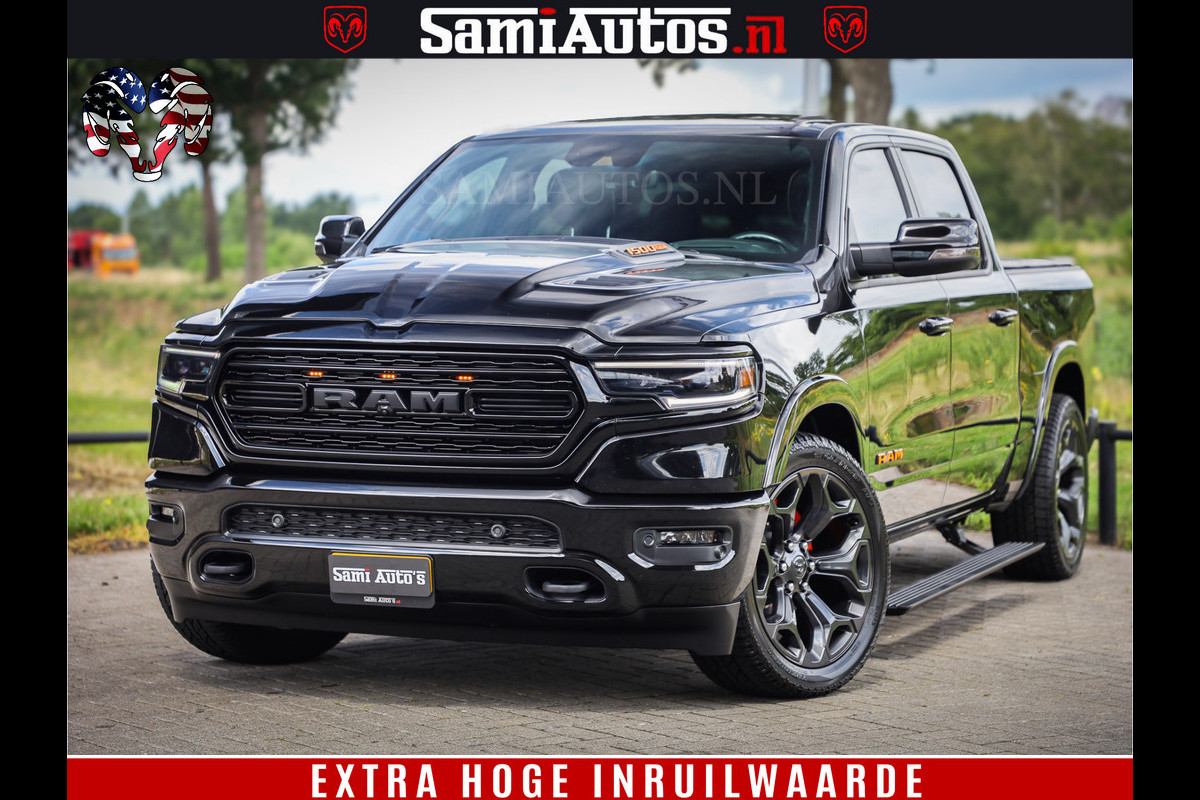 Dodge Ram 1500 LIMITED | 5.7 V8 HEMI | HUD | BOM VOL | LUCHTVERING | PANORAMA | ADAPTIVE CRUISE | 360 CAM | 3500KG | LEDER | DUBBELE CABINE | BPM VRIJ | LANE ASSIST | APPLE CARPLAY Dodge Ram 1500 LIMITED | 5.7 V8 HEMI | HUD | BOM VOL | LUCHTVERING | PANORAMA | ADAPTIVE CRUISE | 360 CAM | 3500KG | LEDER | DUBBELE CABINE | BPM VRIJ | LANE ASSIST | APPLE CARPLAY