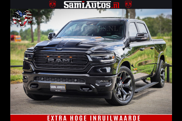Dodge Ram 1500 LIMITED | 5.7 V8 HEMI | HUD | BOM VOL | LUCHTVERING | PANORAMA | ADAPTIVE CRUISE | 360 CAM | 3500KG | LEDER | DUBBELE CABINE | BPM VRIJ | LANE ASSIST | APPLE CARPLAY