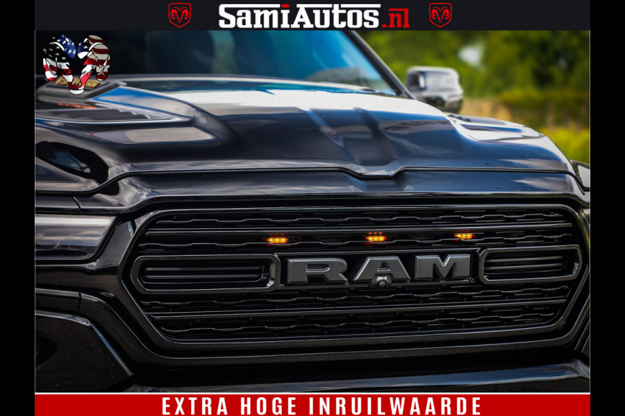 Dodge Ram 1500 LIMITED | 5.7 V8 HEMI | HUD | BOM VOL | LUCHTVERING | PANORAMA | ADAPTIVE CRUISE | 360 CAM | 3500KG | LEDER | DUBBELE CABINE | BPM VRIJ | LANE ASSIST | APPLE CARPLAY