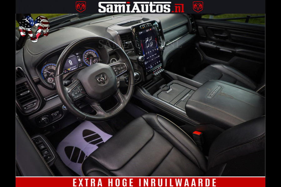 Dodge Ram 1500 LIMITED | 5.7 V8 HEMI | HUD | BOM VOL | LUCHTVERING | PANORAMA | ADAPTIVE CRUISE | 360 CAM | 3500KG | LEDER | DUBBELE CABINE | BPM VRIJ | LANE ASSIST | APPLE CARPLAY