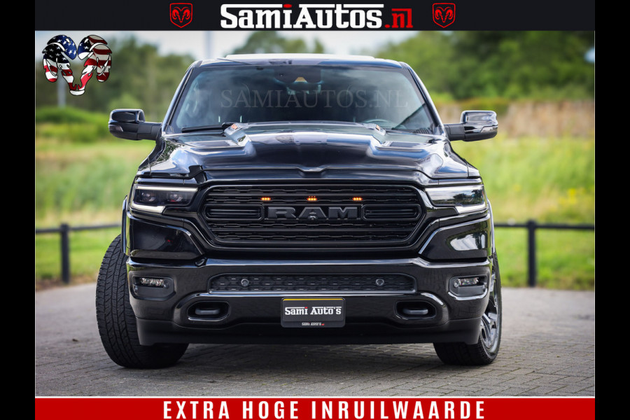 Dodge Ram 1500 LIMITED | 5.7 V8 HEMI | HUD | BOM VOL | LUCHTVERING | PANORAMA | ADAPTIVE CRUISE | 360 CAM | 3500KG | LEDER | DUBBELE CABINE | BPM VRIJ | LANE ASSIST | APPLE CARPLAY