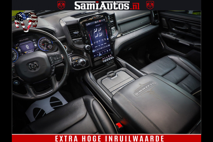 Dodge Ram 1500 LIMITED | 5.7 V8 HEMI | HUD | BOM VOL | LUCHTVERING | PANORAMA | ADAPTIVE CRUISE | 360 CAM | 3500KG | LEDER | DUBBELE CABINE | BPM VRIJ | LANE ASSIST | APPLE CARPLAY