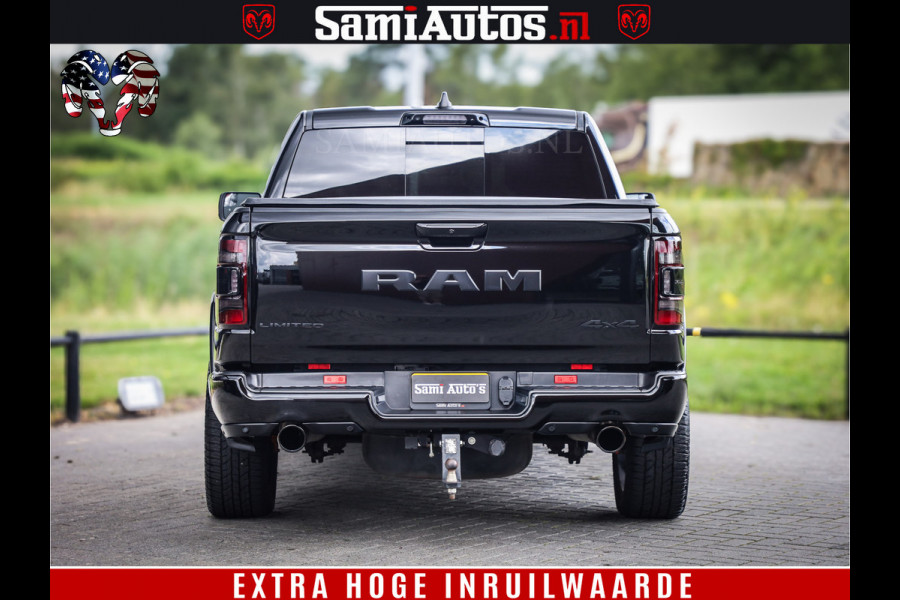 Dodge Ram 1500 LIMITED | 5.7 V8 HEMI | HUD | BOM VOL | LUCHTVERING | PANORAMA | ADAPTIVE CRUISE | 360 CAM | 3500KG | LEDER | DUBBELE CABINE | BPM VRIJ | LANE ASSIST | APPLE CARPLAY