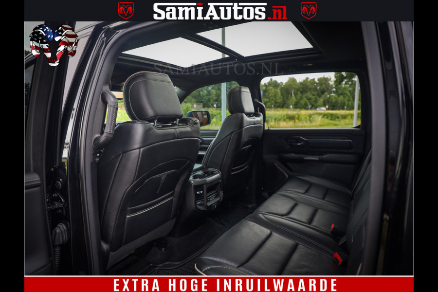 Dodge Ram 1500 LIMITED | 5.7 V8 HEMI | HUD | BOM VOL | LUCHTVERING | PANORAMA | ADAPTIVE CRUISE | 360 CAM | 3500KG | LEDER | DUBBELE CABINE | BPM VRIJ | LANE ASSIST | APPLE CARPLAY