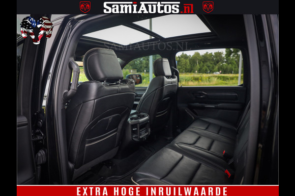 Dodge Ram 1500 LIMITED | 5.7 V8 HEMI | HUD | BOM VOL | LUCHTVERING | PANORAMA | ADAPTIVE CRUISE | 360 CAM | 3500KG | LEDER | DUBBELE CABINE | BPM VRIJ | LANE ASSIST | APPLE CARPLAY
