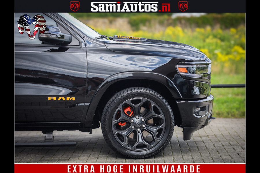 Dodge Ram 1500 LIMITED | 5.7 V8 HEMI | HUD | BOM VOL | LUCHTVERING | PANORAMA | ADAPTIVE CRUISE | 360 CAM | 3500KG | LEDER | DUBBELE CABINE | BPM VRIJ | LANE ASSIST | APPLE CARPLAY