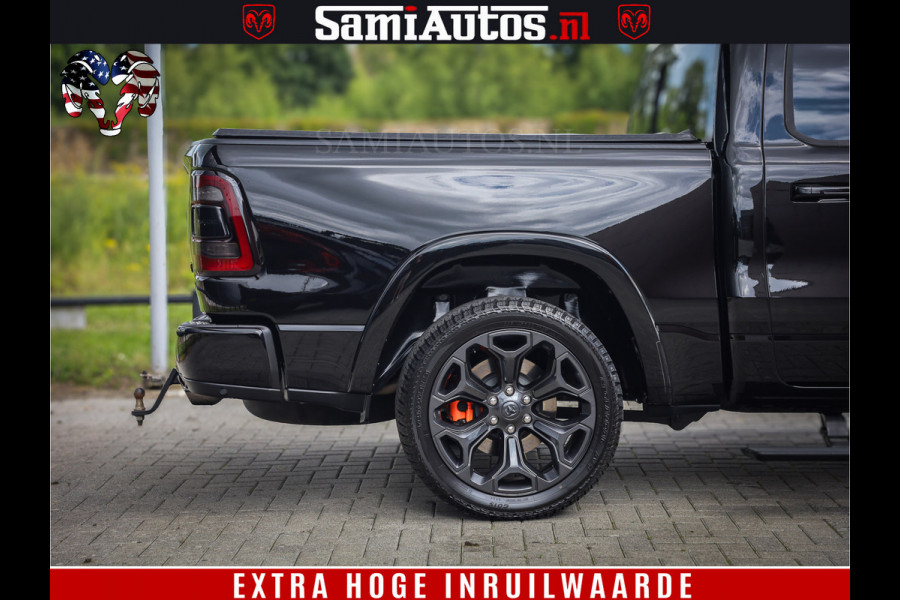 Dodge Ram 1500 LIMITED | 5.7 V8 HEMI | HUD | BOM VOL | LUCHTVERING | PANORAMA | ADAPTIVE CRUISE | 360 CAM | 3500KG | LEDER | DUBBELE CABINE | BPM VRIJ | LANE ASSIST | APPLE CARPLAY