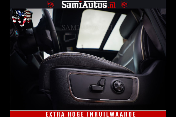 Dodge Ram 1500 LIMITED | 5.7 V8 HEMI | HUD | BOM VOL | LUCHTVERING | PANORAMA | ADAPTIVE CRUISE | 360 CAM | 3500KG | LEDER | DUBBELE CABINE | BPM VRIJ | LANE ASSIST | APPLE CARPLAY