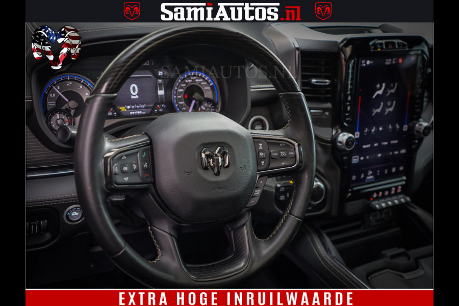 Dodge Ram 1500 LIMITED | 5.7 V8 HEMI | HUD | BOM VOL | LUCHTVERING | PANORAMA | ADAPTIVE CRUISE | 360 CAM | 3500KG | LEDER | DUBBELE CABINE | BPM VRIJ | LANE ASSIST | APPLE CARPLAY