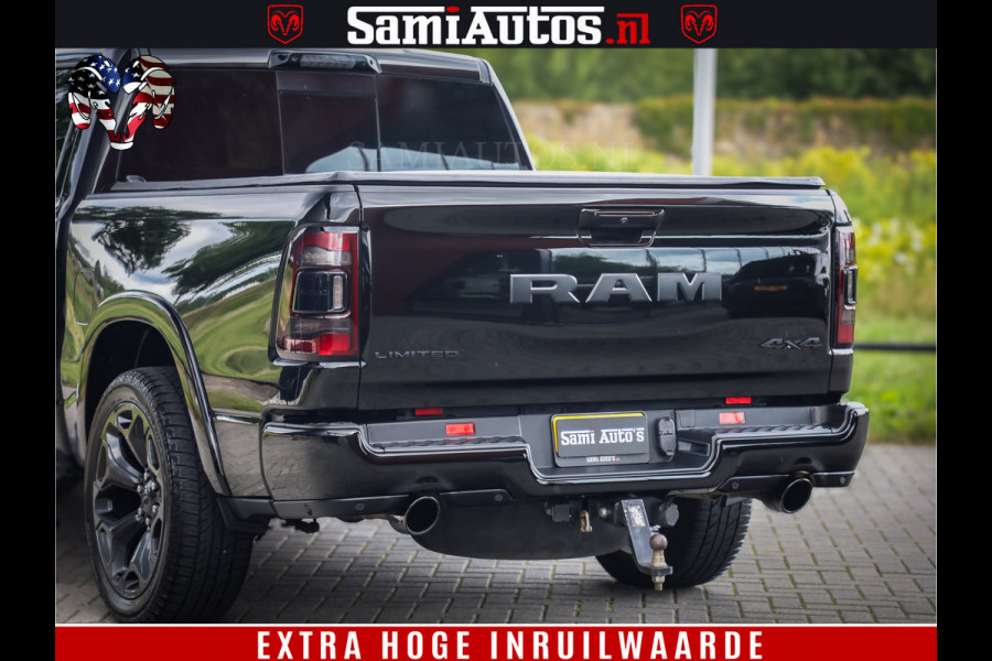 Dodge Ram 1500 LIMITED | 5.7 V8 HEMI | HUD | BOM VOL | LUCHTVERING | PANORAMA | ADAPTIVE CRUISE | 360 CAM | 3500KG | LEDER | DUBBELE CABINE | BPM VRIJ | LANE ASSIST | APPLE CARPLAY