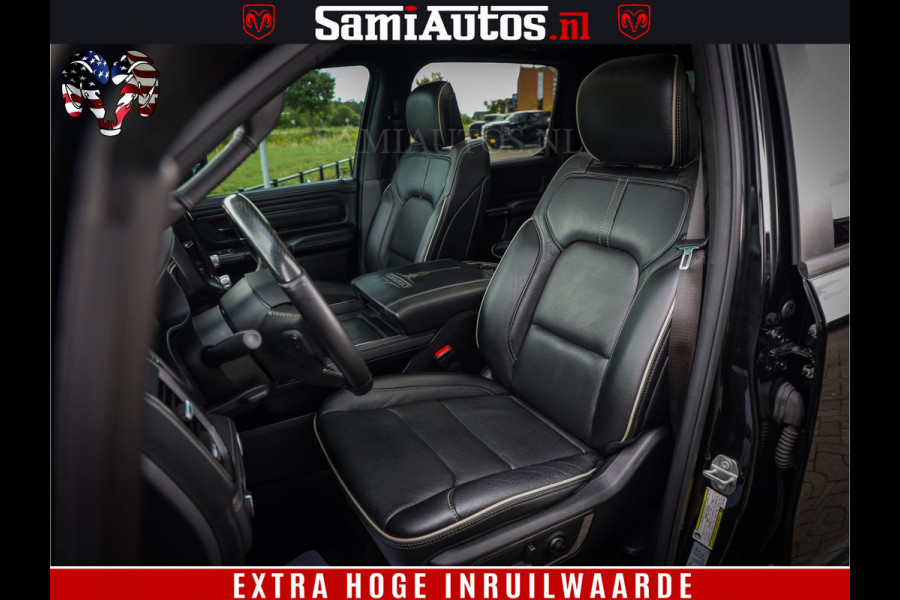 Dodge Ram 1500 LIMITED | 5.7 V8 HEMI | HUD | BOM VOL | LUCHTVERING | PANORAMA | ADAPTIVE CRUISE | 360 CAM | 3500KG | LEDER | DUBBELE CABINE | BPM VRIJ | LANE ASSIST | APPLE CARPLAY