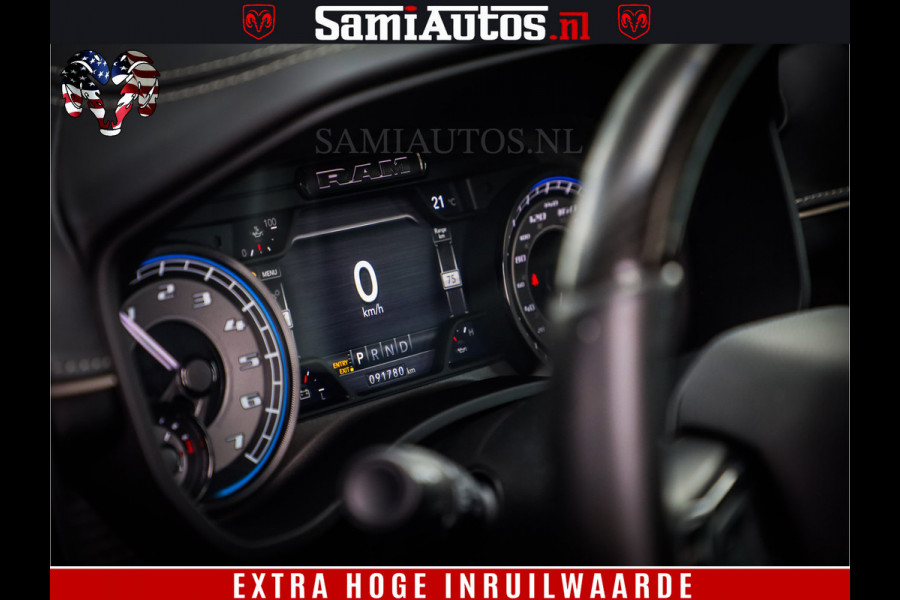 Dodge Ram 1500 LIMITED | 5.7 V8 HEMI | HUD | BOM VOL | LUCHTVERING | PANORAMA | ADAPTIVE CRUISE | 360 CAM | 3500KG | LEDER | DUBBELE CABINE | BPM VRIJ | LANE ASSIST | APPLE CARPLAY