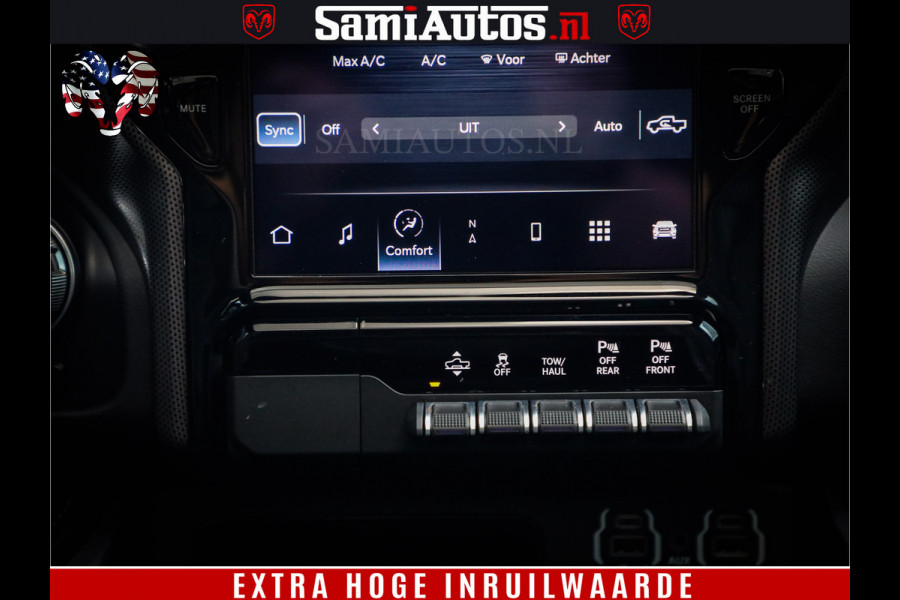 Dodge Ram 1500 LIMITED | 5.7 V8 HEMI | HUD | BOM VOL | LUCHTVERING | PANORAMA | ADAPTIVE CRUISE | 360 CAM | 3500KG | LEDER | DUBBELE CABINE | BPM VRIJ | LANE ASSIST | APPLE CARPLAY