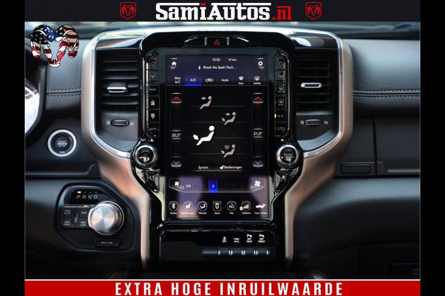 Dodge Ram 1500 LARAMIE | 5.7 V8 | 46.000KM! | PANORAMA | NIGHT EDITION | CRUISE | 200L LPG | HARMAN/KARDON | CAMERA | STOEL VENTILATIE/VERWAMING | CREWCAB | 4X4 | AUTO TREEPLANK | 3500KG |