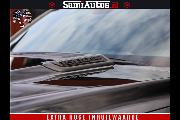 Dodge Ram 1500 LARAMIE | 5.7 V8 | 46.000KM! | PANORAMA | NIGHT EDITION | CRUISE | 200L LPG | HARMAN/KARDON | CAMERA | STOEL VENTILATIE/VERWAMING | CREWCAB | 4X4 | AUTO TREEPLANK | 3500KG |
