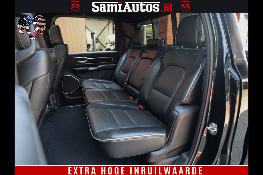 Dodge Ram 1500 LARAMIE | 5.7 V8 | 46.000KM! | PANORAMA | NIGHT EDITION | CRUISE | 200L LPG | HARMAN/KARDON | CAMERA | STOEL VENTILATIE/VERWAMING | CREWCAB | 4X4 | AUTO TREEPLANK | 3500KG |