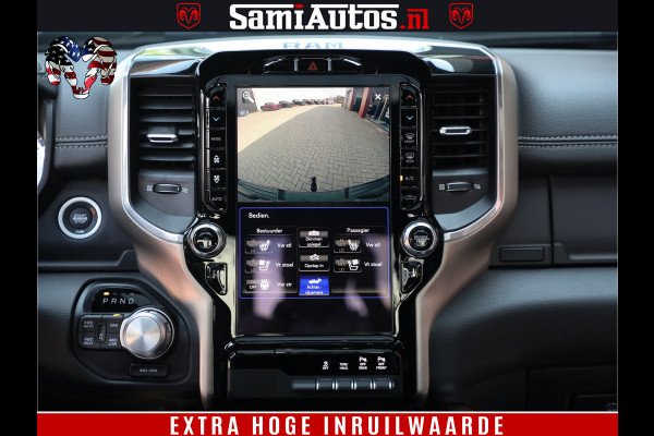 Dodge Ram 1500 LARAMIE | 5.7 V8 | 46.000KM! | PANORAMA | NIGHT EDITION | CRUISE | 200L LPG | HARMAN/KARDON | CAMERA | STOEL VENTILATIE/VERWAMING | CREWCAB | 4X4 | AUTO TREEPLANK | 3500KG |