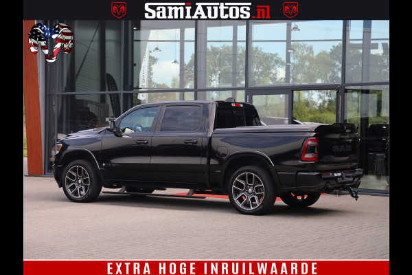 Dodge Ram 1500 LARAMIE | 5.7 V8 | 46.000KM! | PANORAMA | NIGHT EDITION | CRUISE | 200L LPG | HARMAN/KARDON | CAMERA | STOEL VENTILATIE/VERWAMING | CREWCAB | 4X4 | AUTO TREEPLANK | 3500KG |