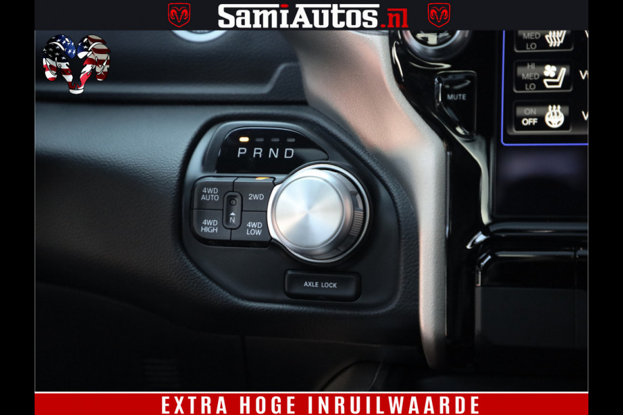 Dodge Ram 1500 LARAMIE | 5.7 V8 | 46.000KM! | PANORAMA | NIGHT EDITION | CRUISE | 200L LPG | HARMAN/KARDON | CAMERA | STOEL VENTILATIE/VERWAMING | CREWCAB | 4X4 | AUTO TREEPLANK | 3500KG |
