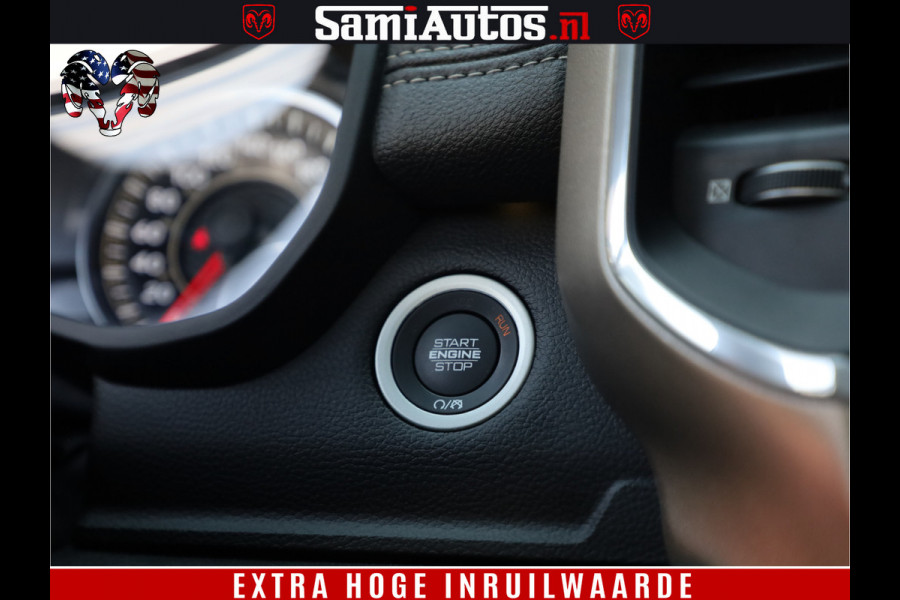 Dodge Ram 1500 LARAMIE | 5.7 V8 | 46.000KM! | PANORAMA | NIGHT EDITION | CRUISE | 200L LPG | HARMAN/KARDON | CAMERA | STOEL VENTILATIE/VERWAMING | CREWCAB | 4X4 | AUTO TREEPLANK | 3500KG |