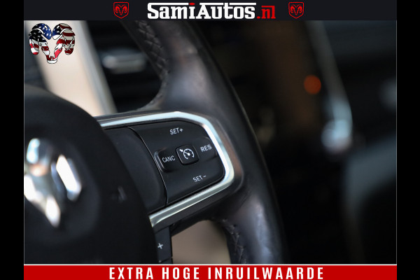 Dodge Ram 1500 LARAMIE | 5.7 V8 | 46.000KM! | PANORAMA | NIGHT EDITION | CRUISE | 200L LPG | HARMAN/KARDON | CAMERA | STOEL VENTILATIE/VERWAMING | CREWCAB | 4X4 | AUTO TREEPLANK | 3500KG |