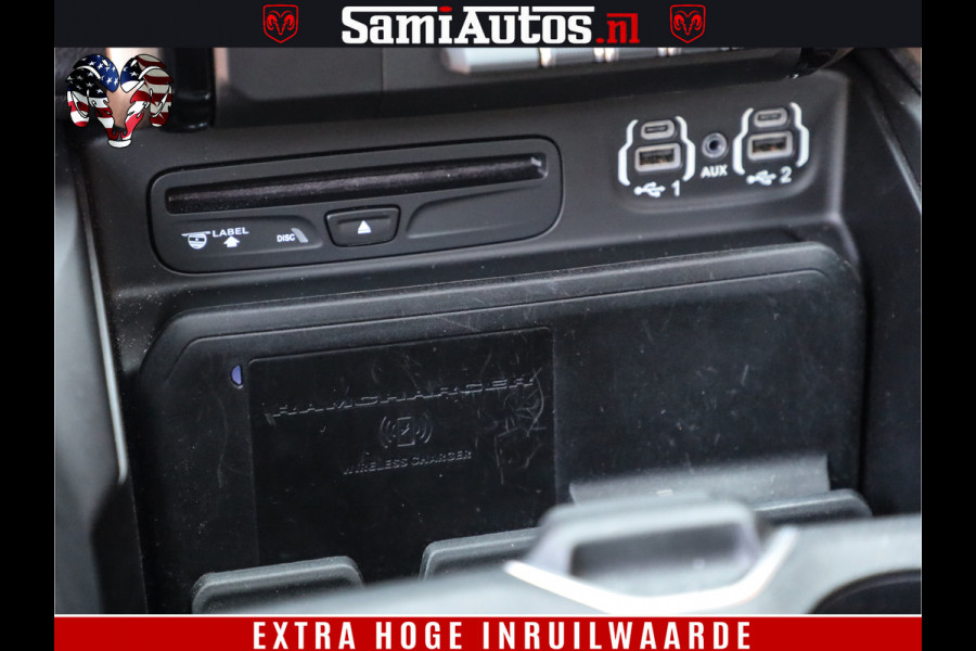 Dodge Ram 1500 LARAMIE | 5.7 V8 | 46.000KM! | PANORAMA | NIGHT EDITION | CRUISE | 200L LPG | HARMAN/KARDON | CAMERA | STOEL VENTILATIE/VERWAMING | CREWCAB | 4X4 | AUTO TREEPLANK | 3500KG |