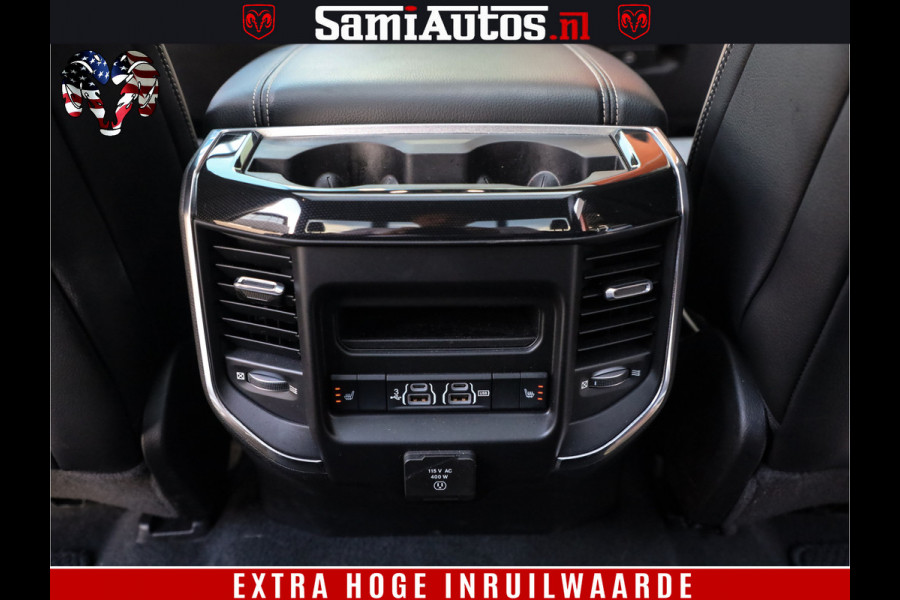 Dodge Ram 1500 LARAMIE | 5.7 V8 | 46.000KM! | PANORAMA | NIGHT EDITION | CRUISE | 200L LPG | HARMAN/KARDON | CAMERA | STOEL VENTILATIE/VERWAMING | CREWCAB | 4X4 | AUTO TREEPLANK | 3500KG |