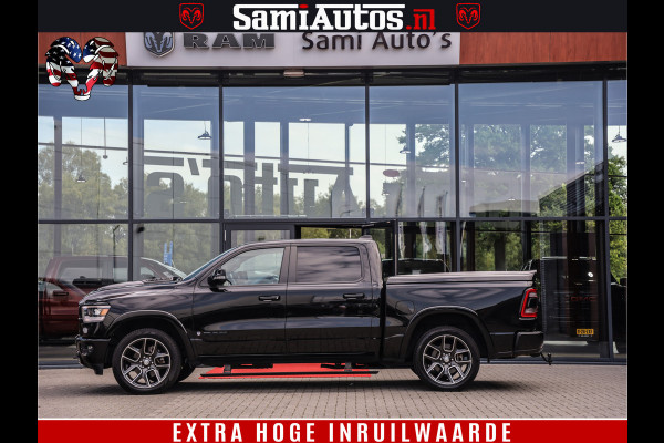 Dodge Ram 1500 LARAMIE | 5.7 V8 | 46.000KM! | PANORAMA | NIGHT EDITION | CRUISE | 200L LPG | HARMAN/KARDON | CAMERA | STOEL VENTILATIE/VERWAMING | CREWCAB | 4X4 | AUTO TREEPLANK | 3500KG |
