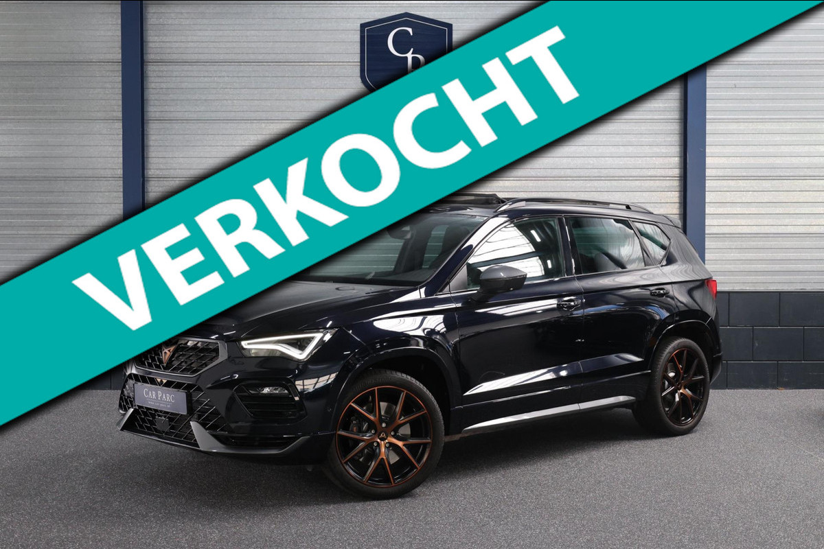 CUPRA Ateca 2.0 TSI 4DRIVE 300+PK FACELIFT/VIRTUAL/SFEER/BEATS/PANO/KUIP+S.VERWARMING/19"/CAM/ACC/ECC/12 MDN GARANTIE! CUPRA Ateca 2.0 TSI 4DRIVE 300+PK FACELIFT/VIRTUAL/SFEER/BEATS/PANO/KUIP+S.VERWARMING/19"/CAM/ACC/ECC/12 MDN GARANTIE!