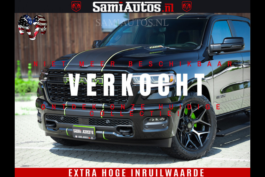 Dodge Ram 1500 Limited Night H.O 540HP 706Nm | Massage + Full Option | De Meest Luxe en Volle Pick-Up in zijn Klasse | Comfortabele Dubbele Cabine met Royale 5 Zitplaatsen | BPM vrij | Nu Leverbaar uit Voorraad | Voorraad Nr 2384 - 5408