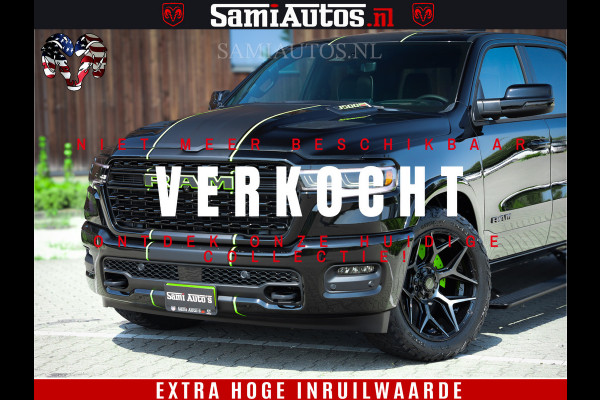Dodge Ram 1500 Limited Night H.O 540HP 706Nm | Massage + Full Option | De Meest Luxe en Volle Pick-Up in zijn Klasse | Comfortabele Dubbele Cabine met Royale 5 Zitplaatsen | BPM vrij | Nu Leverbaar uit Voorraad | Voorraad Nr 2384 - 5408