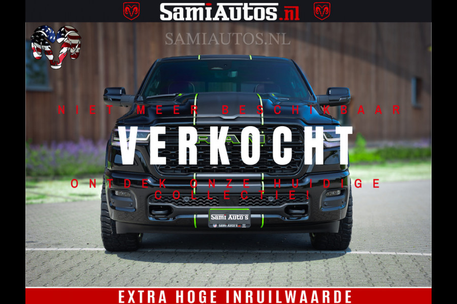 Dodge Ram 1500 Limited Night H.O 540HP 706Nm | Massage + Full Option | De Meest Luxe en Volle Pick-Up in zijn Klasse | Comfortabele Dubbele Cabine met Royale 5 Zitplaatsen | BPM vrij | Nu Leverbaar uit Voorraad | Voorraad Nr 2384 - 5408