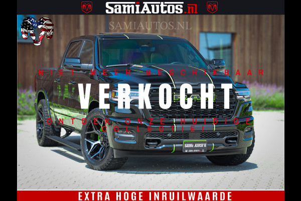 Dodge Ram 1500 Limited Night H.O 540HP 706Nm | Massage + Full Option | De Meest Luxe en Volle Pick-Up in zijn Klasse | Comfortabele Dubbele Cabine met Royale 5 Zitplaatsen | BPM vrij | Nu Leverbaar uit Voorraad | Voorraad Nr 2384 - 5408