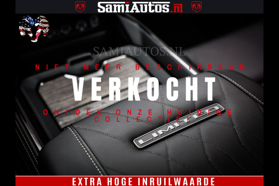 Dodge Ram 1500 Limited Night H.O 540HP 706Nm | Massage + Full Option | De Meest Luxe en Volle Pick-Up in zijn Klasse | Comfortabele Dubbele Cabine met Royale 5 Zitplaatsen | BPM vrij | Nu Leverbaar uit Voorraad | Voorraad Nr 2384 - 5408