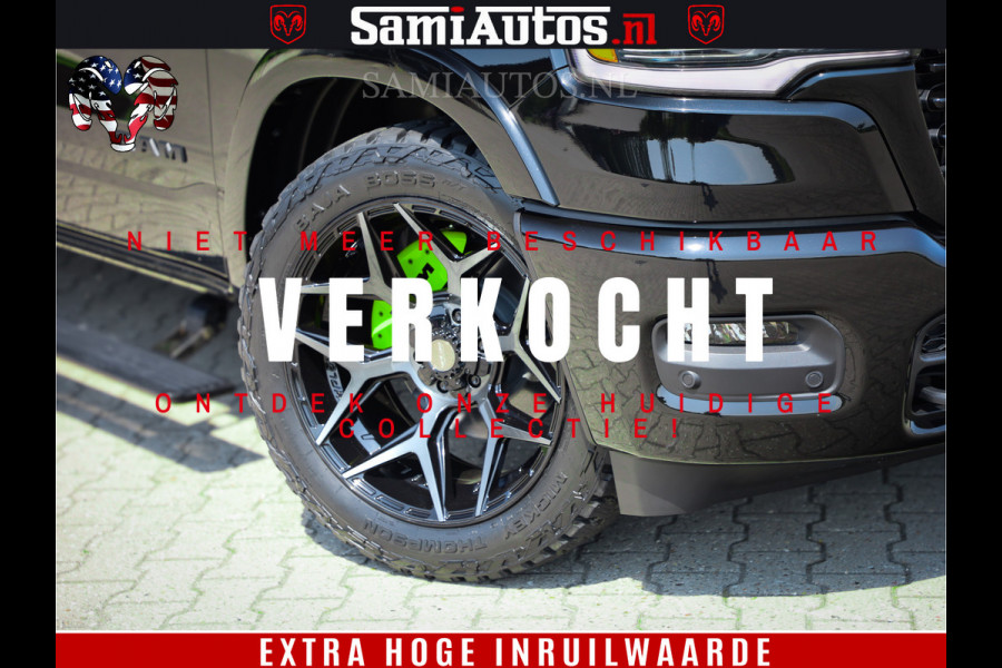 Dodge Ram 1500 Limited Night H.O 540HP 706Nm | Massage + Full Option | De Meest Luxe en Volle Pick-Up in zijn Klasse | Comfortabele Dubbele Cabine met Royale 5 Zitplaatsen | BPM vrij | Nu Leverbaar uit Voorraad | Voorraad Nr 2384 - 5408