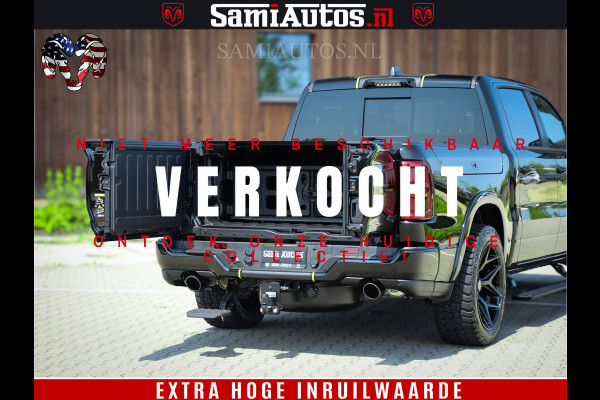 Dodge Ram 1500 Limited Night H.O 540HP 706Nm | Massage + Full Option | De Meest Luxe en Volle Pick-Up in zijn Klasse | Comfortabele Dubbele Cabine met Royale 5 Zitplaatsen | BPM vrij | Nu Leverbaar uit Voorraad | Voorraad Nr 2384 - 5408