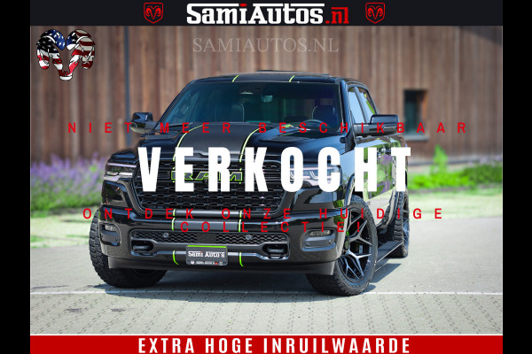 Dodge Ram 1500 Limited Night H.O 540HP 706Nm | Massage + Full Option | De Meest Luxe en Volle Pick-Up in zijn Klasse | Comfortabele Dubbele Cabine met Royale 5 Zitplaatsen | BPM vrij | Nu Leverbaar uit Voorraad | Voorraad Nr 2384 - 5408