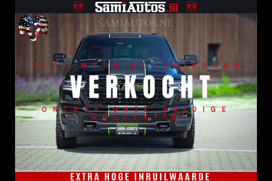 Dodge Ram 1500 Limited Night H.O 540HP 706Nm | Massage + Full Option | De Meest Luxe en Volle Pick-Up in zijn Klasse | Comfortabele Dubbele Cabine met Royale 5 Zitplaatsen | BPM vrij | Nu Leverbaar uit Voorraad | Voorraad Nr 2384 - 5408
