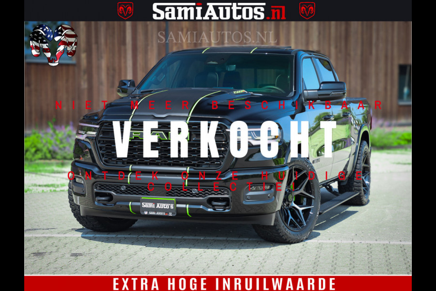 Dodge Ram 1500 Limited Night H.O 540HP 706Nm | Massage + Full Option | De Meest Luxe en Volle Pick-Up in zijn Klasse | Comfortabele Dubbele Cabine met Royale 5 Zitplaatsen | BPM vrij | Nu Leverbaar uit Voorraad | Voorraad Nr 2384 - 5408