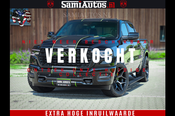 Dodge Ram 1500 Limited Night H.O 540HP 706Nm | Massage + Full Option | De Meest Luxe en Volle Pick-Up in zijn Klasse | Comfortabele Dubbele Cabine met Royale 5 Zitplaatsen | BPM vrij | Nu Leverbaar uit Voorraad | Voorraad Nr 2384 - 5408