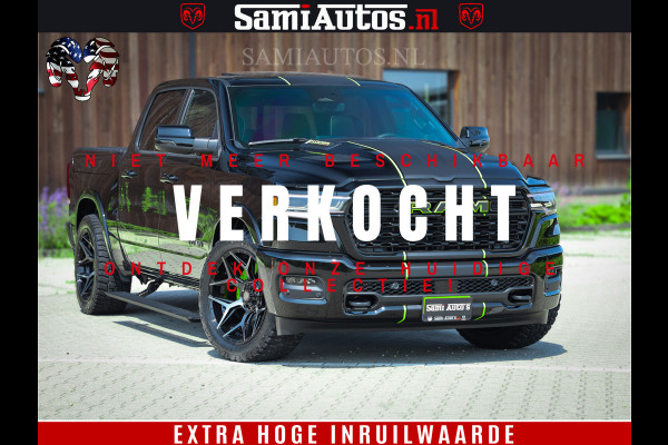 Dodge Ram 1500 Limited Night H.O 540HP 706Nm | Massage + Full Option | De Meest Luxe en Volle Pick-Up in zijn Klasse | Comfortabele Dubbele Cabine met Royale 5 Zitplaatsen | BPM vrij | Nu Leverbaar uit Voorraad | Voorraad Nr 2384 - 5408