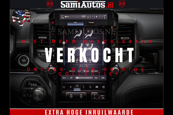 Dodge Ram 1500 Limited Night H.O 540HP 706Nm | Massage + Full Option | De Meest Luxe en Volle Pick-Up in zijn Klasse | Comfortabele Dubbele Cabine met Royale 5 Zitplaatsen | BPM vrij | Nu Leverbaar uit Voorraad | Voorraad Nr 2384 - 5408
