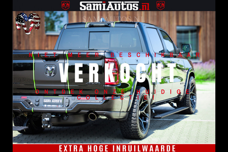 Dodge Ram 1500 Limited Night H.O 540HP 706Nm | Massage + Full Option | De Meest Luxe en Volle Pick-Up in zijn Klasse | Comfortabele Dubbele Cabine met Royale 5 Zitplaatsen | BPM vrij | Nu Leverbaar uit Voorraad | Voorraad Nr 2384 - 5408
