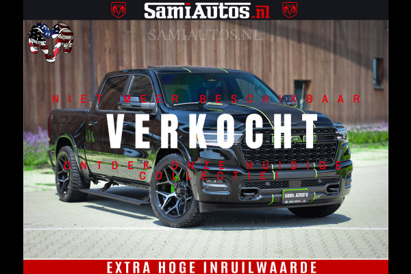 Dodge Ram 1500 Limited Night H.O 540HP 706Nm | Massage + Full Option | De Meest Luxe en Volle Pick-Up in zijn Klasse | Comfortabele Dubbele Cabine met Royale 5 Zitplaatsen | BPM vrij | Nu Leverbaar uit Voorraad | Voorraad Nr 2384 - 5408