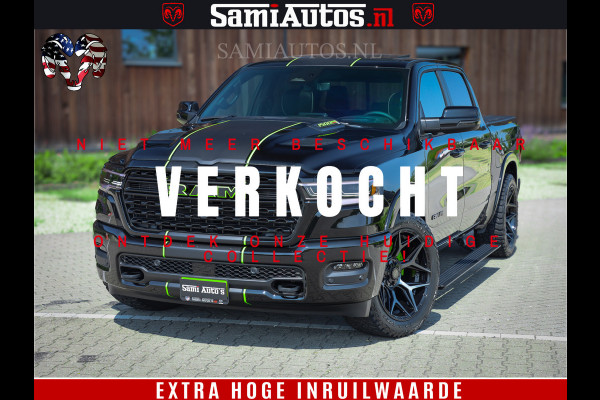 Dodge Ram 1500 Limited Night H.O 540HP 706Nm | Massage + Full Option | De Meest Luxe en Volle Pick-Up in zijn Klasse | Comfortabele Dubbele Cabine met Royale 5 Zitplaatsen | BPM vrij | Nu Leverbaar uit Voorraad | Voorraad Nr 2384 - 5408