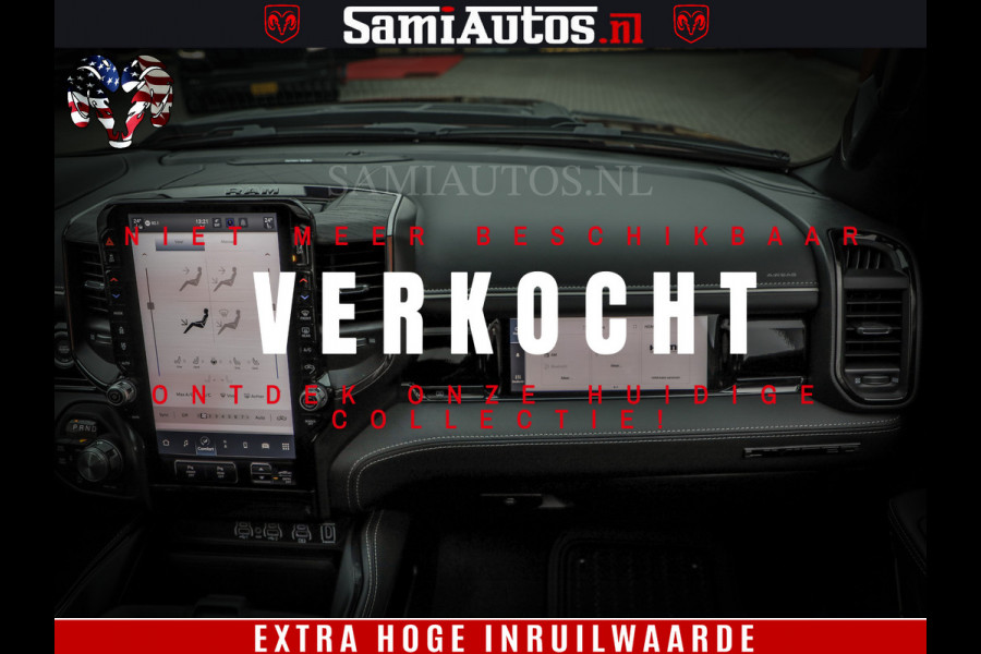 Dodge Ram 1500 Limited Night H.O 540HP 706Nm | Massage + Full Option | De Meest Luxe en Volle Pick-Up in zijn Klasse | Comfortabele Dubbele Cabine met Royale 5 Zitplaatsen | BPM vrij | Nu Leverbaar uit Voorraad | Voorraad Nr 2384 - 5408
