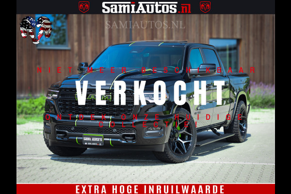 Dodge Ram 1500 Limited Night H.O 540HP 706Nm | Massage + Full Option | De Meest Luxe en Volle Pick-Up in zijn Klasse | Comfortabele Dubbele Cabine met Royale 5 Zitplaatsen | BPM vrij | Nu Leverbaar uit Voorraad | Voorraad Nr 2384 - 5408