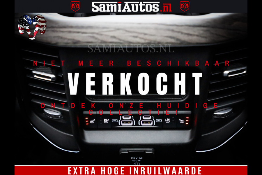 Dodge Ram 1500 Limited Night H.O 540HP 706Nm | Massage + Full Option | De Meest Luxe en Volle Pick-Up in zijn Klasse | Comfortabele Dubbele Cabine met Royale 5 Zitplaatsen | BPM vrij | Nu Leverbaar uit Voorraad | Voorraad Nr 2384 - 5408