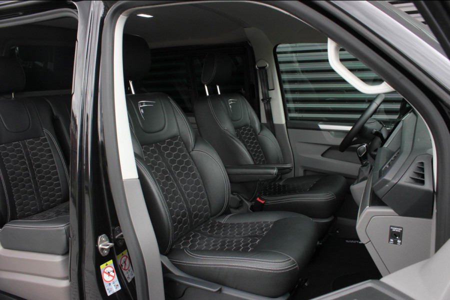 Volkswagen Transporter 2.0 TDI L2H1 199PK BULLI DC 4MOTION DUBBEL CABINE / KUIPSTOELEN / FULL OPTINS / LEDERENBEKLEDING/FULL BLACK